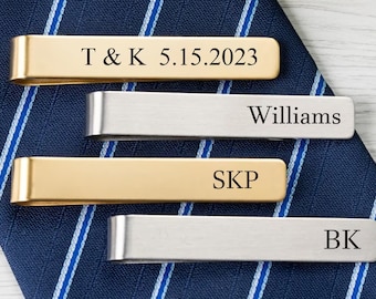 Personalised Tie Clip  Engraved Tie Clip Men Tie Clip Bar Gift For Him Personalised Gift Groom Gift Groomsmen Gift Suit Accessories Wedding