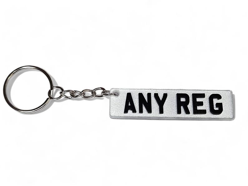 Personalised 4D Number Plate Keyring Personalised Number Plate Keychain
