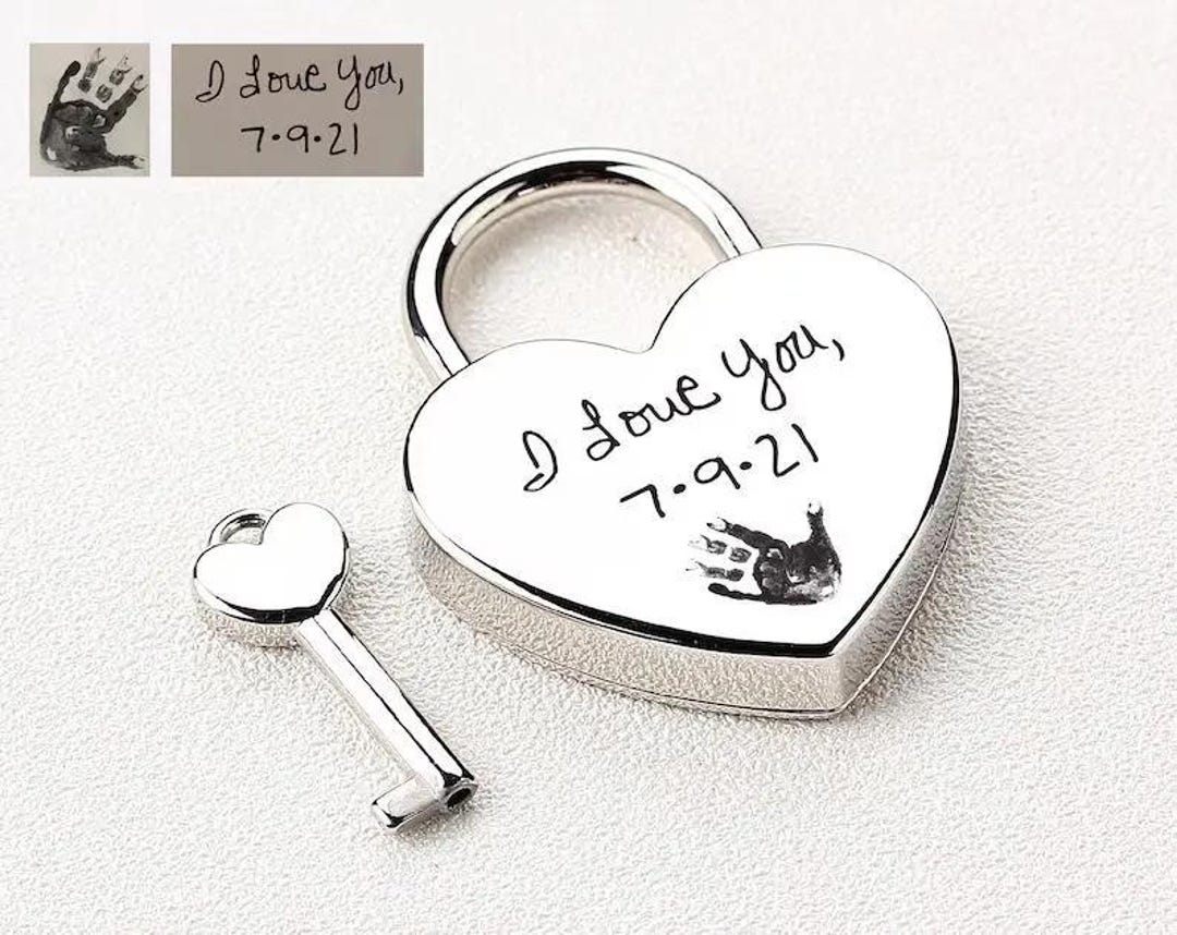 Customised Lock Customised Heart Love Lock With Key, Personalised Lock for Love, Love ...