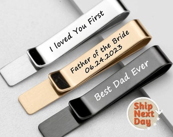 Personalised Tie Clip Engraved Tie Clip Mens Tie Clip Gift For Him Personalised Gift Groom Gift Groomsmen Gift Suit Accessories Wedding