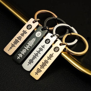 Personalised Spotify Keyring Music Scannable Keyring Personalised Gift Music Gift Keychain Customised Keyring Birthday Anniversary Gift