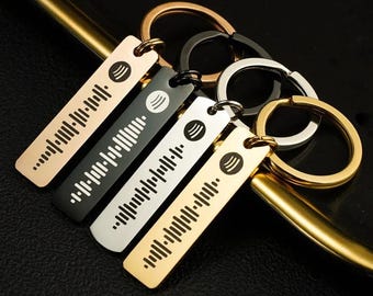 Personalised Spotify Keyring Music Scannable Keyring Personalised Gift Music Gift Keychain Customised Keyring Birthday Anniversary Gift