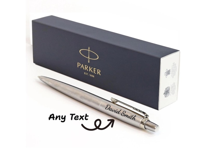 Personalised Engraved Parker Pen, Ballpoint Jotter Pen, Personalised Pen, Gift for Him, for Doctor, Company Pen Wedding Groomsmen Gift image 1