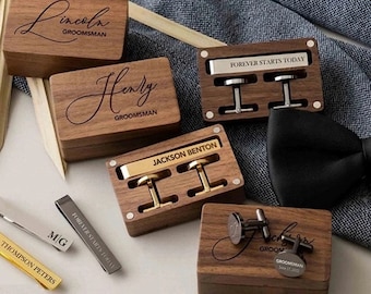 Personalised Cufflinks Groomsman Wedding Groomsman Proposal Groom Cufflinks Set Custom Best Man Wedding Personalized Groomsman Cufflinks