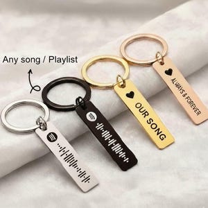 Custom Spotify Keychain Music Scannable Keyring Personalised Gift Music Gift Keychain Customised Keyring Personalised Christmas Gift