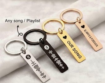 Custom Spotify Keychain Music Scannable Keyring Personalised Gift Music Gift Keychain Customised Keyring Personalised Christmas Gift