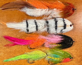 5/6-PACK Musky Northern Pike Streamer Flies for Fly Fishing