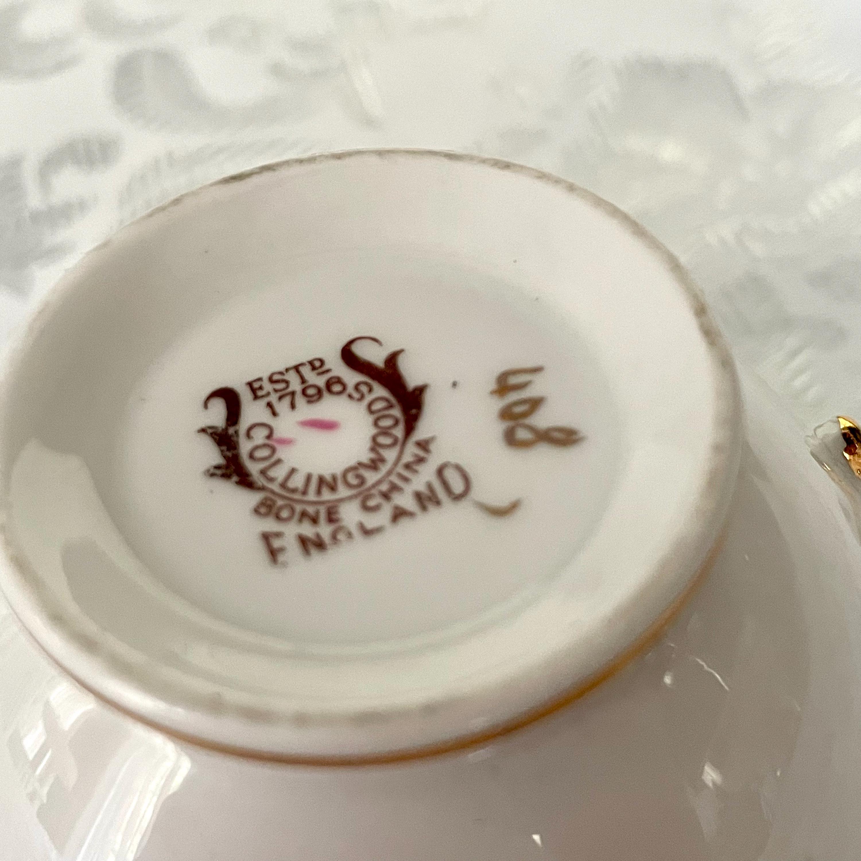 Vintage Collingwood Bone China Cup & Saucer – Select Pink Rose or Golden Rose – England