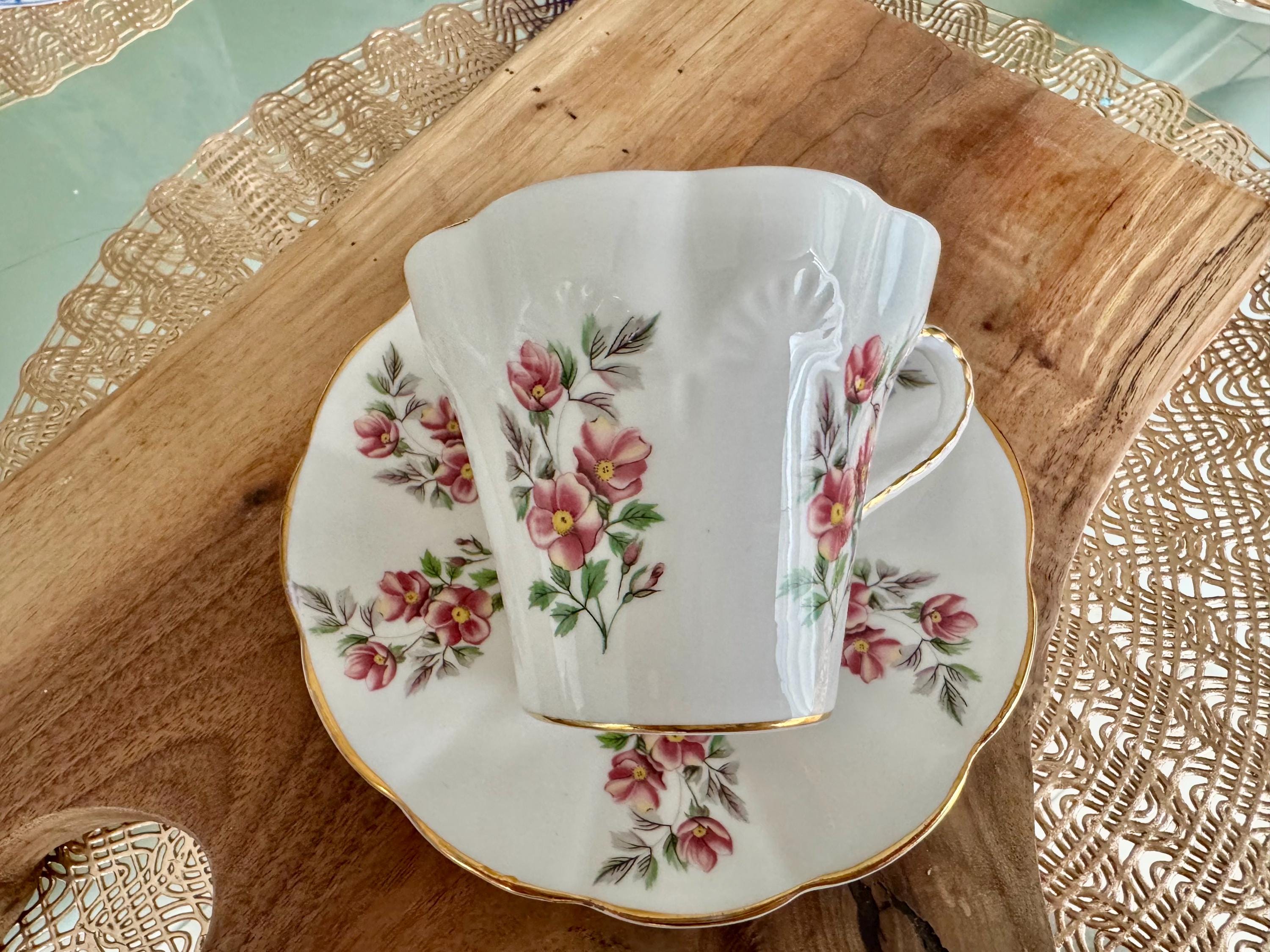 Vintage Stratford Fine Bone China Cup & Saucer - Made in England