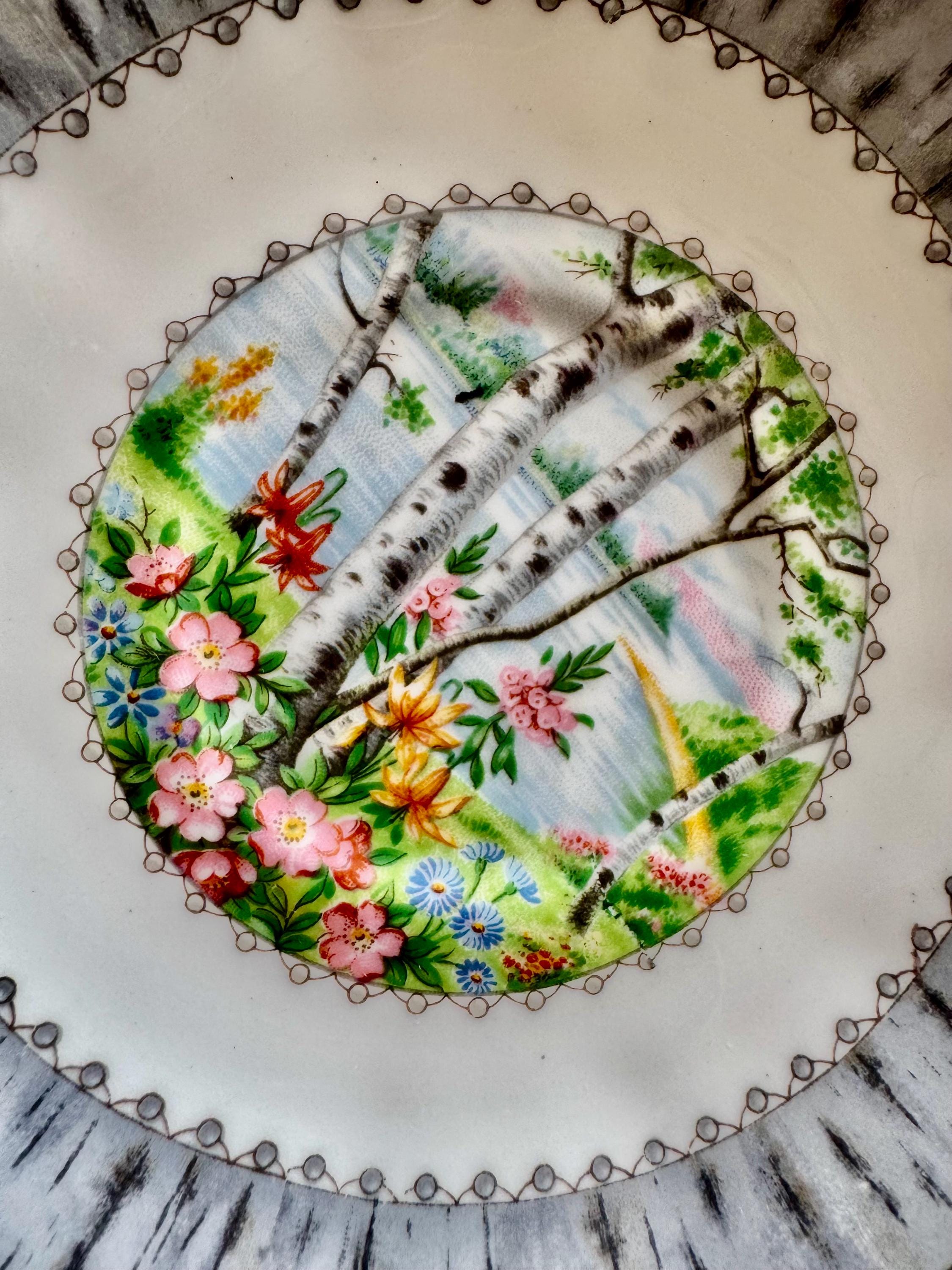 Vintage Royal Albert “Silver Birch” Bone China Teacup & Saucer – Made in England