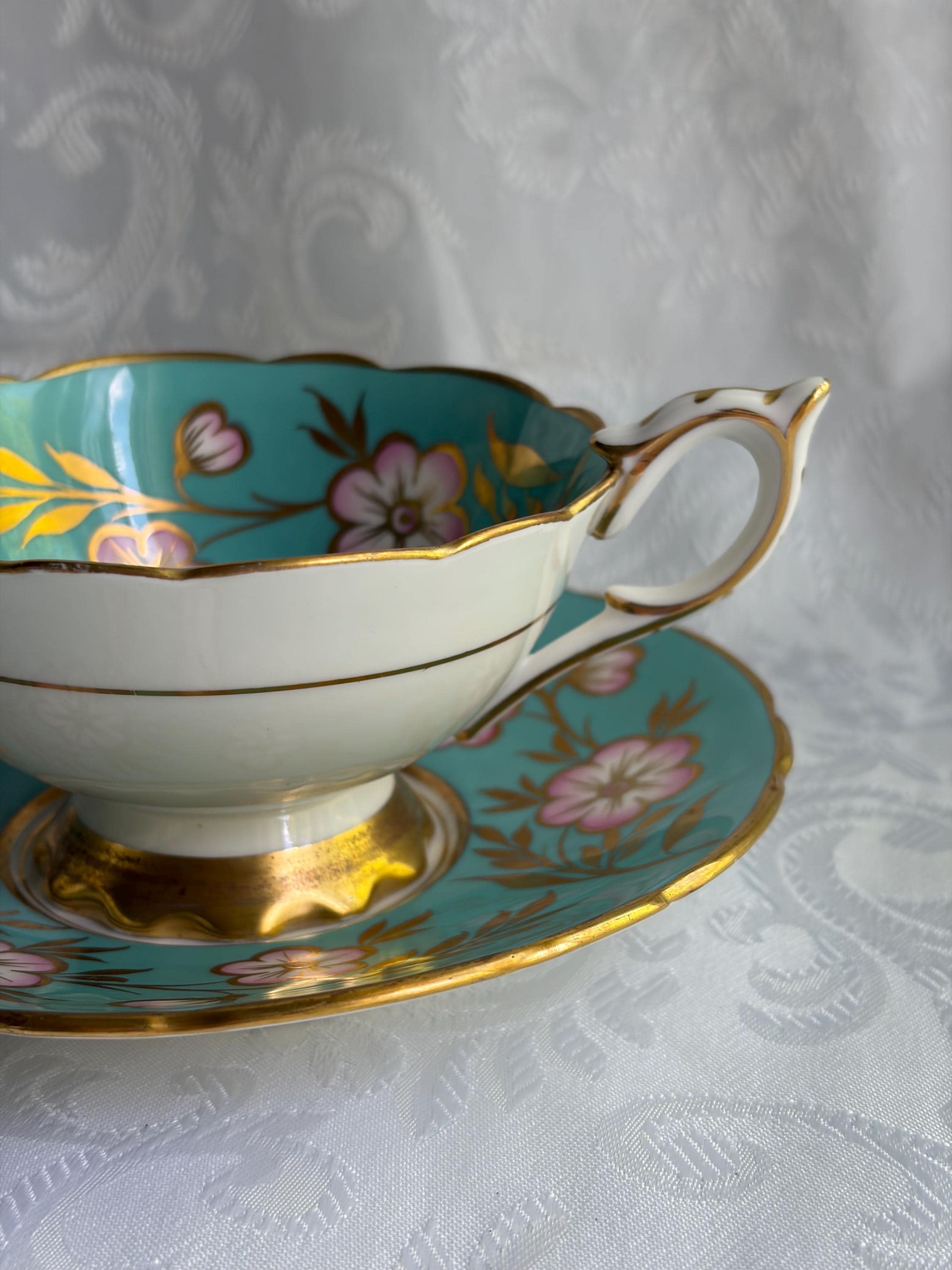 Royal Stafford Bone China Teacup & Saucer Set — Pattern 8506