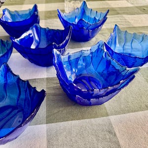 Mid-Century Sea Green Blown Glass Bowl – Leaf Textured & Sculptural – Possibly Scandinavian immagine 12