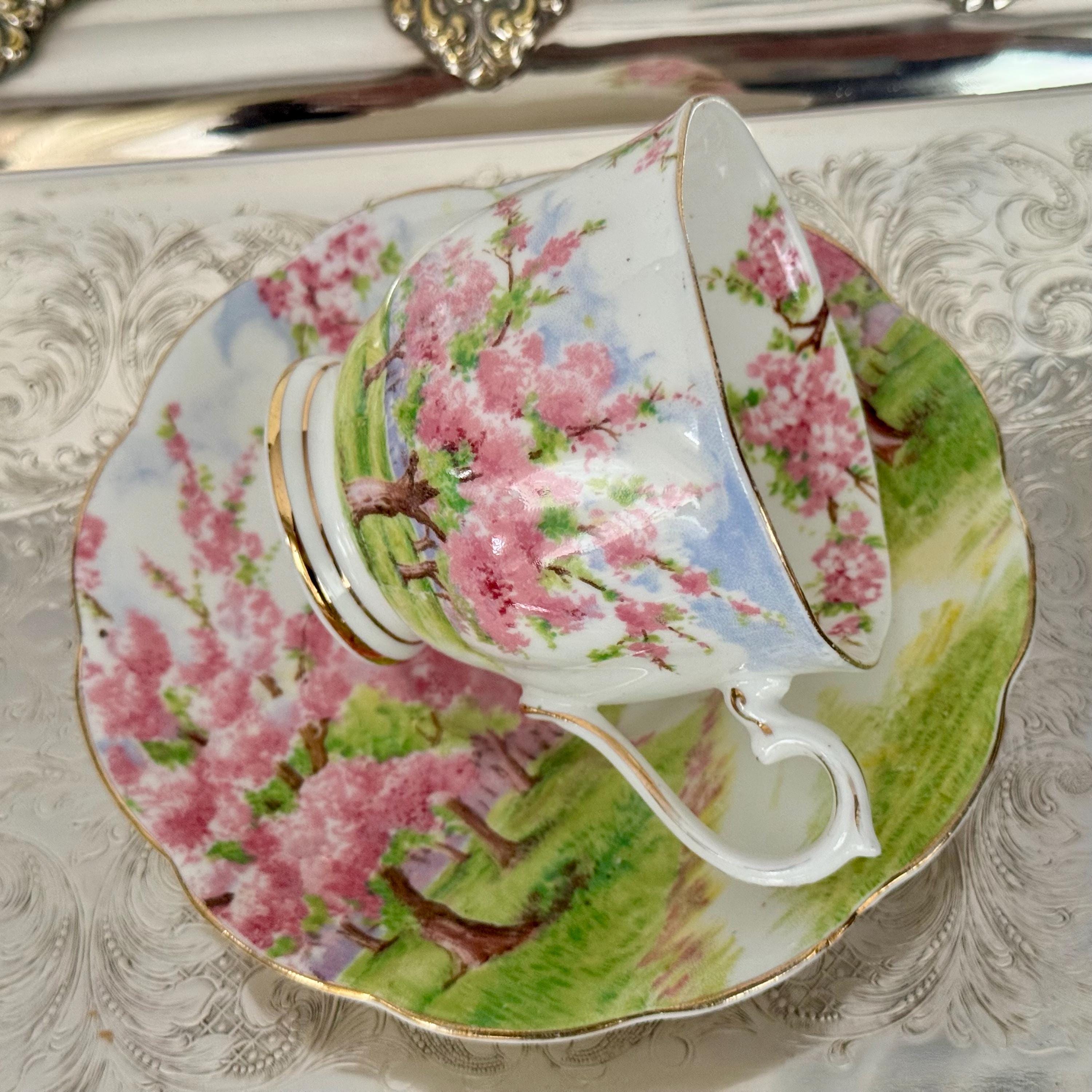 Vintage Royal Albert Teacup & Saucer: Blossom Time Bone China, Made in England