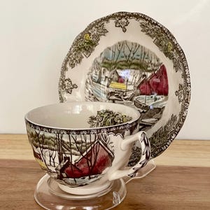 Johnson Bros “The Friendly Village – The Ice House” Cup & Saucer – Made in England bild 3