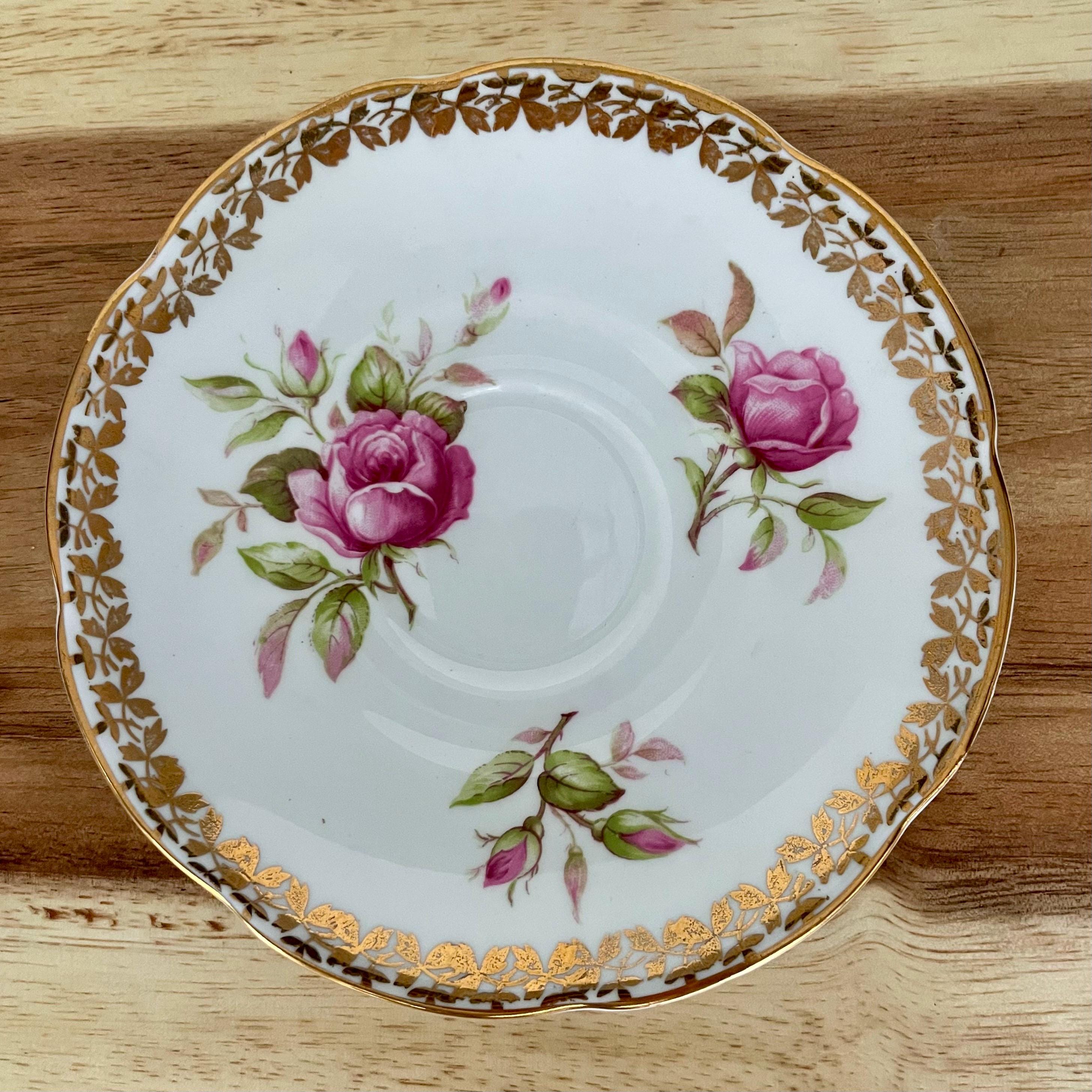 Vintage Collingwood Bone China Cup & Saucer – Select Pink Rose or Golden Rose – England