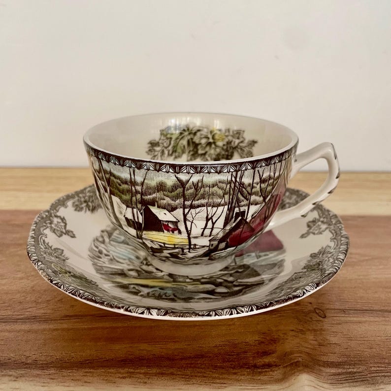 Johnson Bros “The Friendly Village – The Ice House” Cup & Saucer – Made in England bild 8