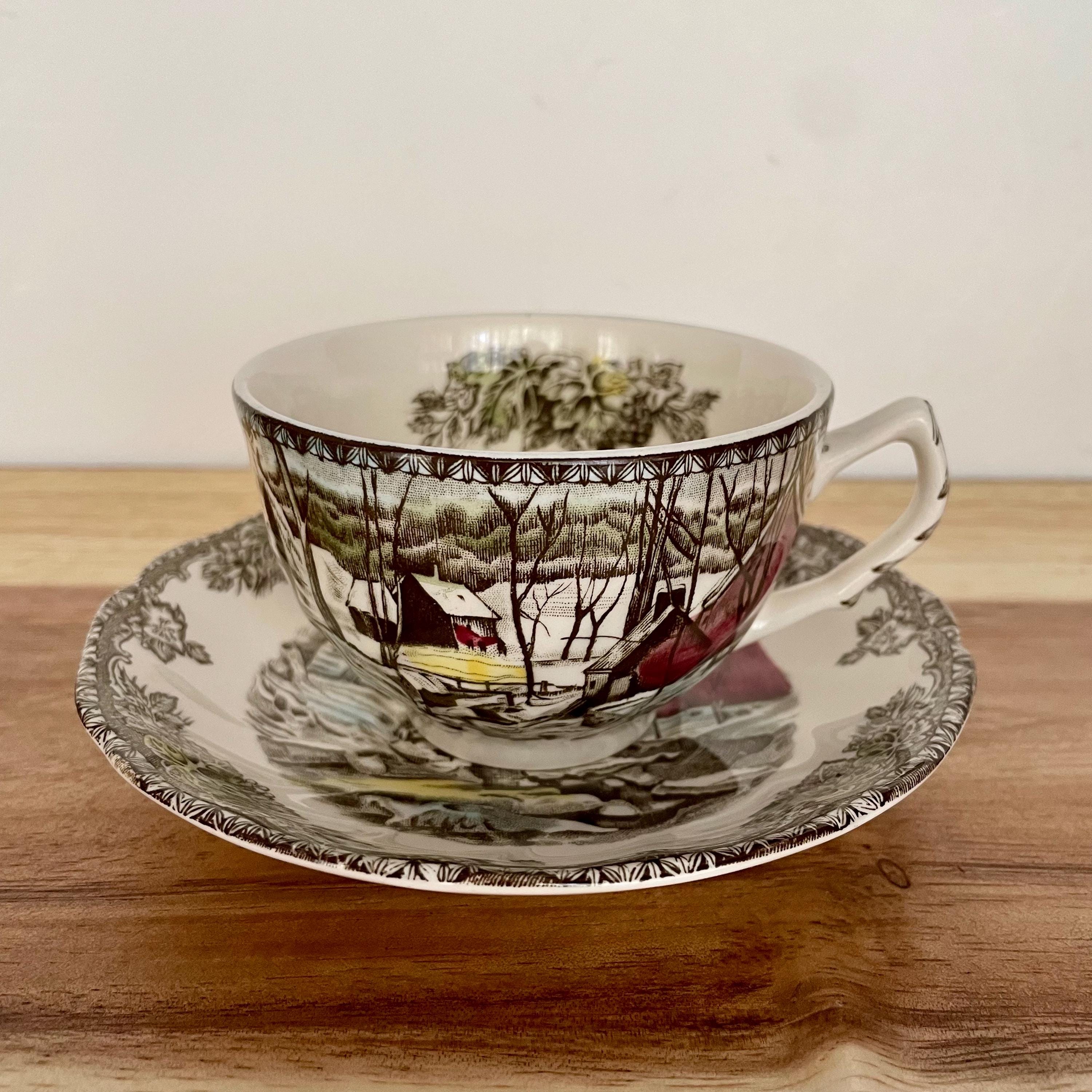 Johnson Bros “The Friendly Village – The Ice House” Cup & Saucer – Made in England