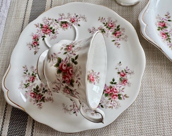 Vintage Royal Albert Snack Set: Lavender Rose Teacup and Plate