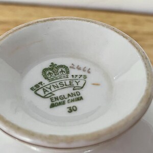 Vintage England Fine Bone China Cup and Saucer: Floral Gold Trim image 10