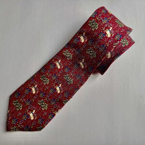 Corbata de seda con diseño de unicornio en un jardín de The Met Store – Corbata de arte del Museo de Tapices Medievales – 100% seda imagen 10