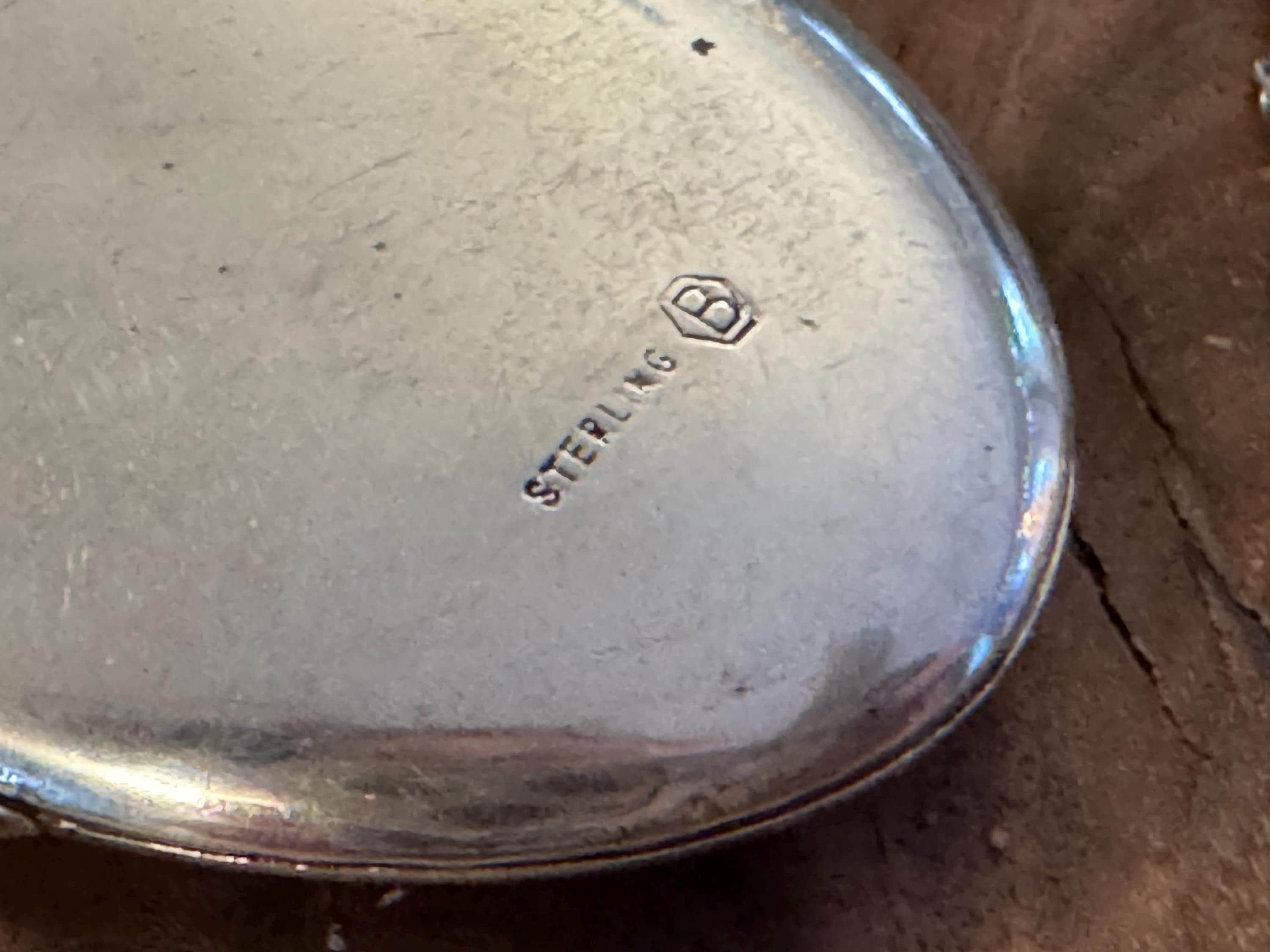 Vintage Birks Jewelry Sterling Silver Engraved Locket Necklace – Ornate Floral Design