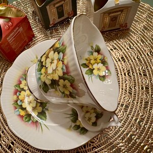 Vintage Royal Albert “Primrose” Teacup and Saucer Set - Elegant Floral Design image 2