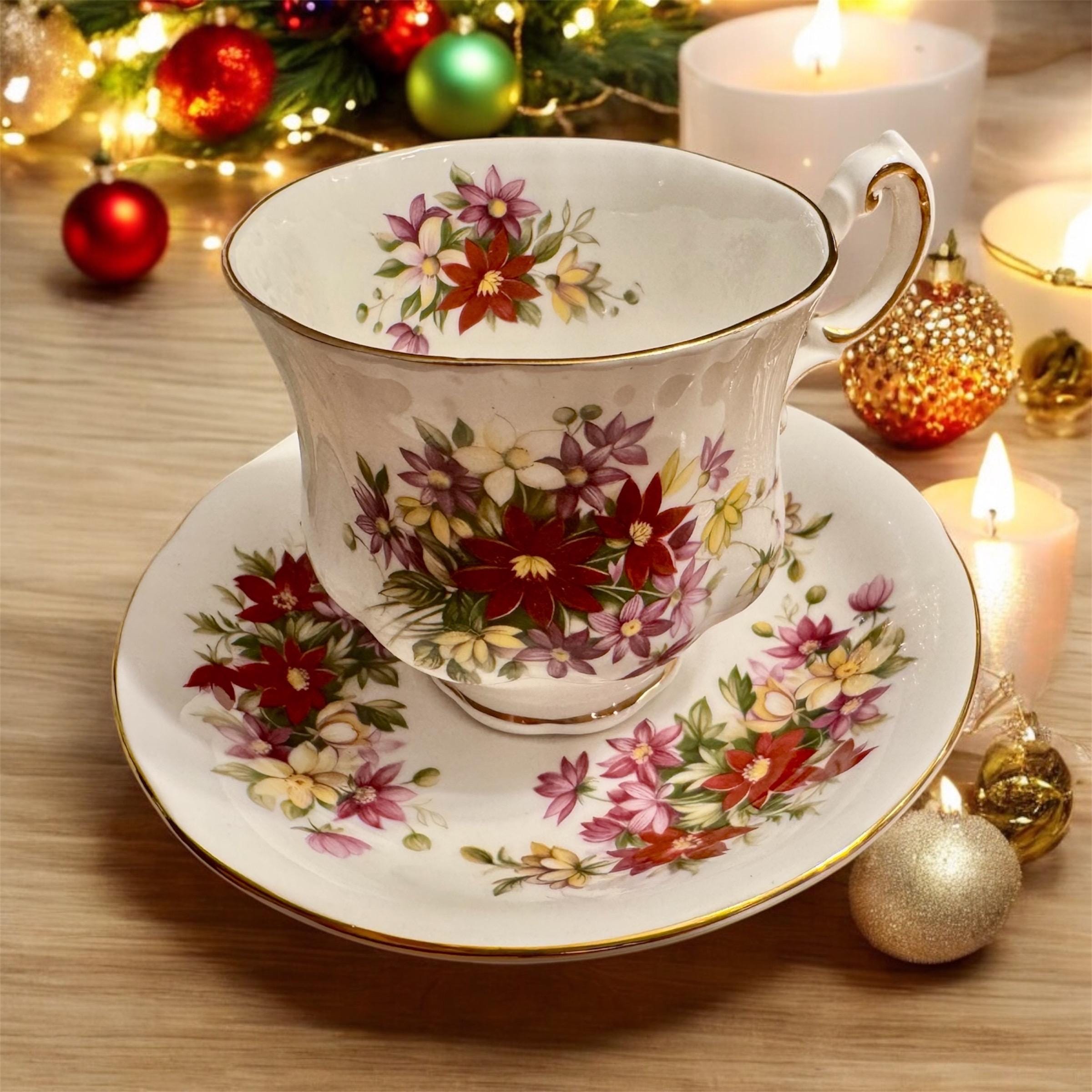 Vintage Paragon “Flower Festival” Bone China Cup and Saucer - Made in England (1957-1960)