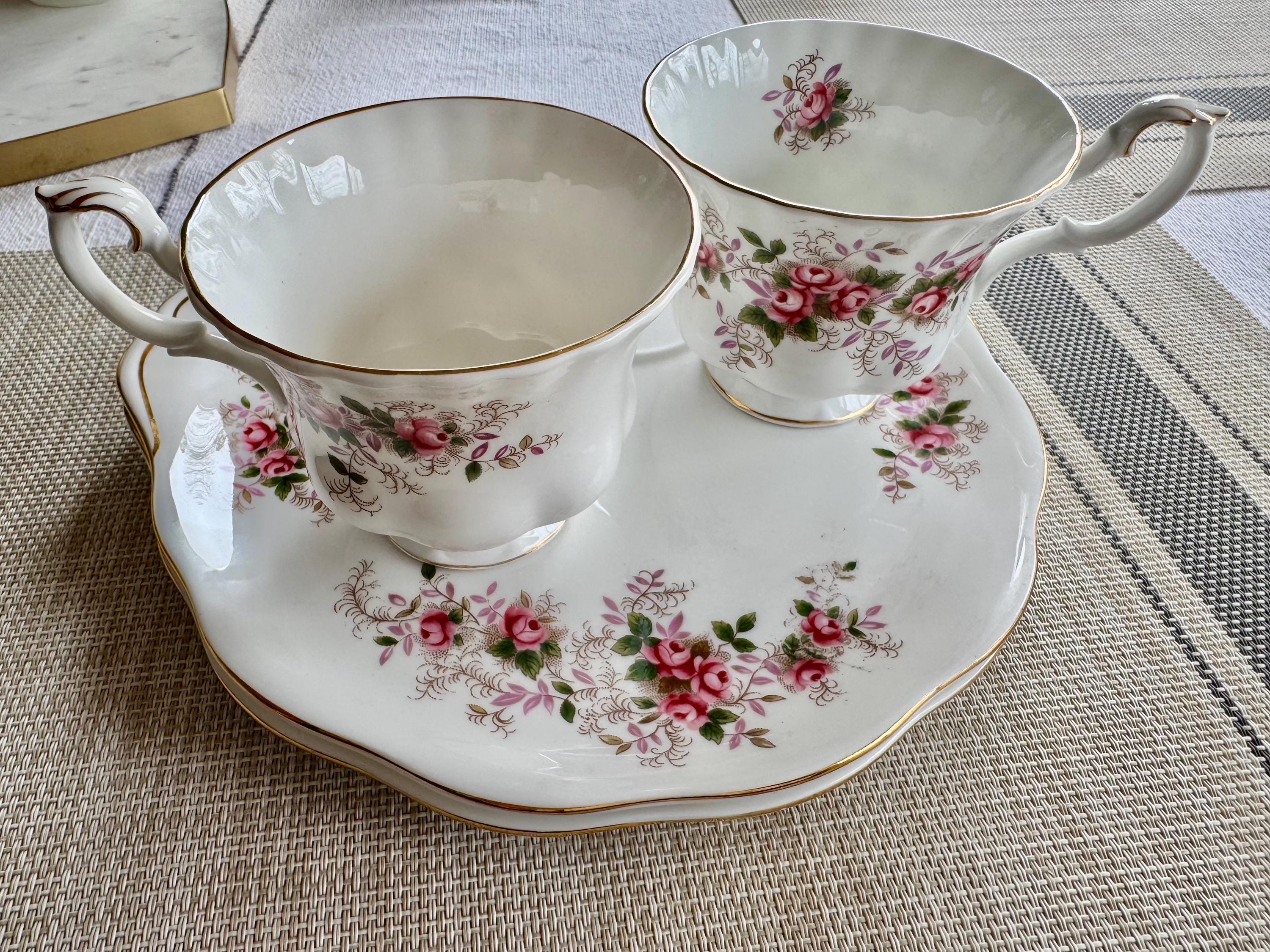 Vintage Royal Albert Snack Set: Lavender Rose Teacup and Plate