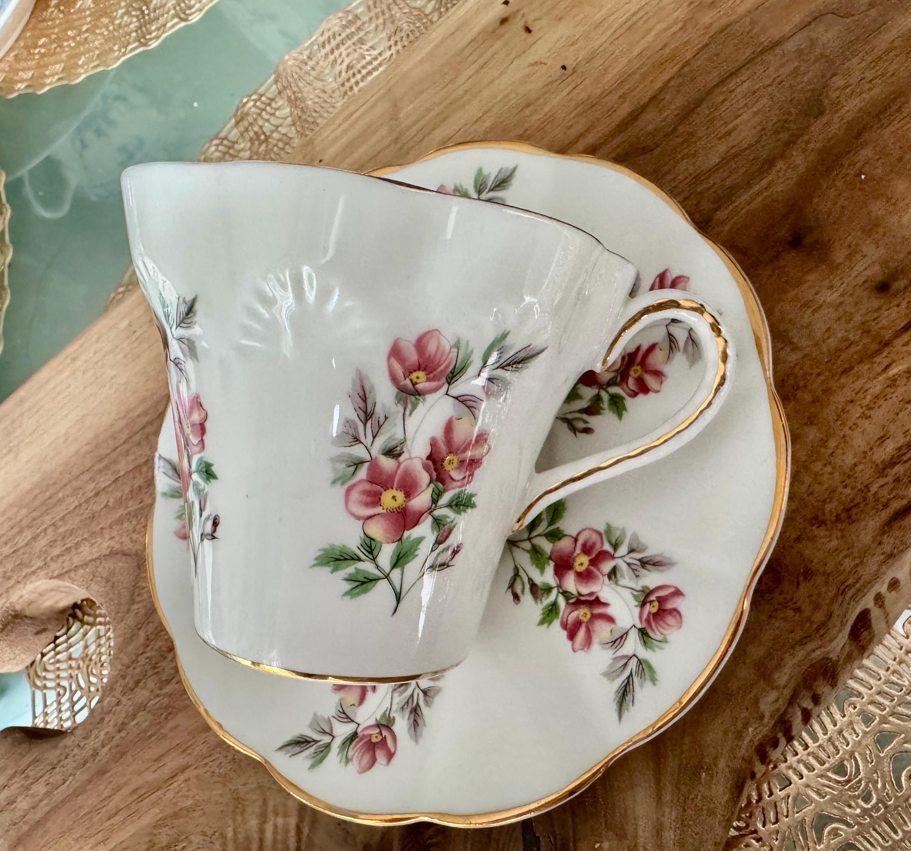 Vintage Stratford Fine Bone China Cup & Saucer - Made in England