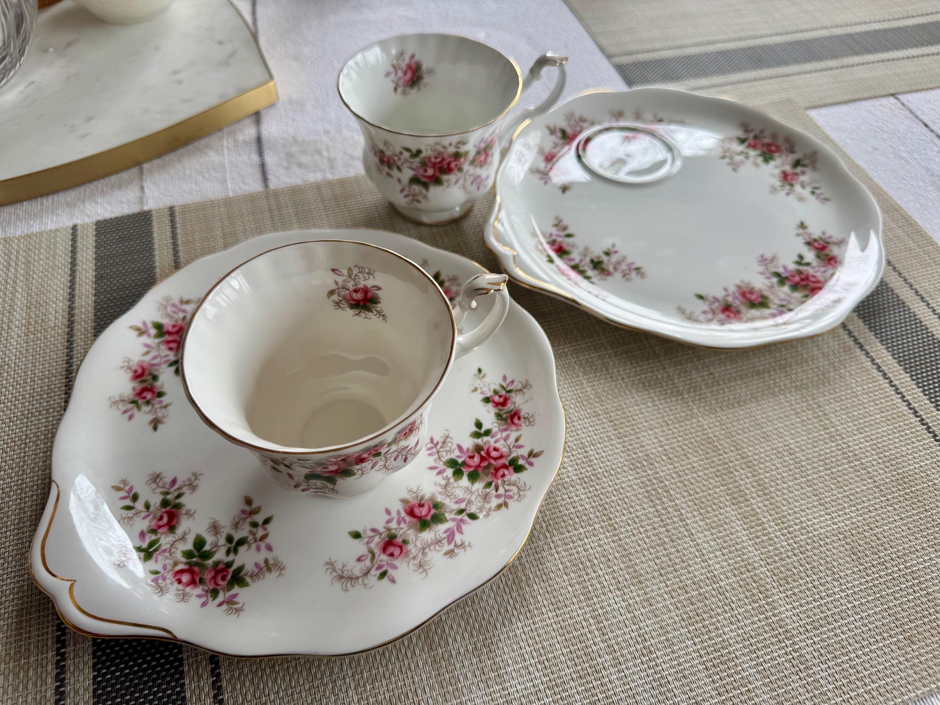 Vintage Royal Albert Snack Set: Lavender Rose Teacup and Plate