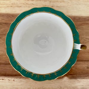 Vintage England Fine Bone China Cup and Saucer: Floral Gold Trim image 8