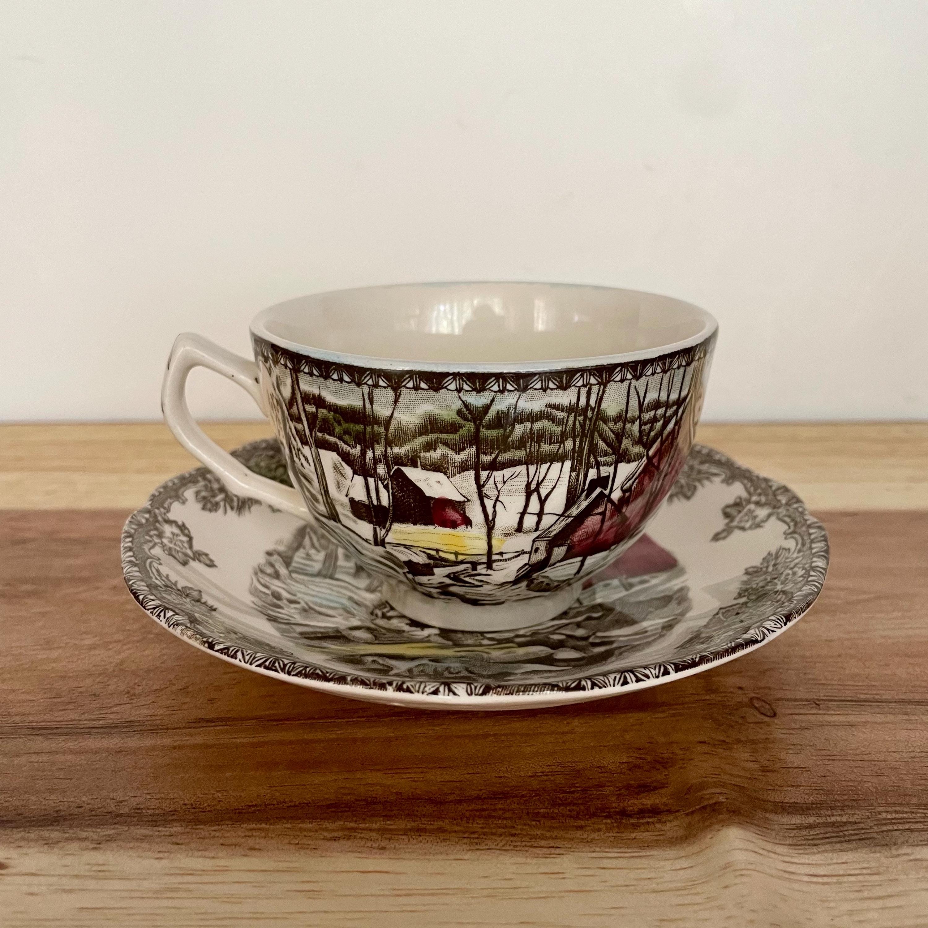 Johnson Bros “The Friendly Village – The Ice House” Cup & Saucer – Made in England