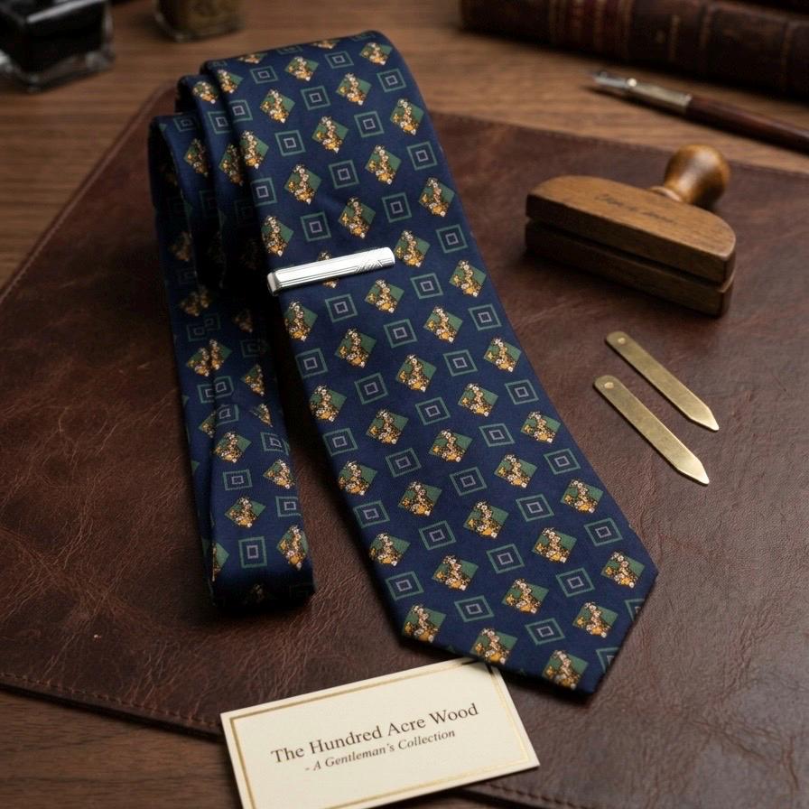 Vintage Winnie the Pooh “Tigger” Silk Necktie – 100% Silk – Hand Made in Korea – Disney Character Novelty Tie