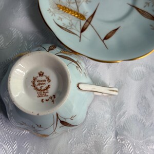 Queen Anne Fine Bone China Teacup Saucer – Wheat Pattern, Made England bild 7