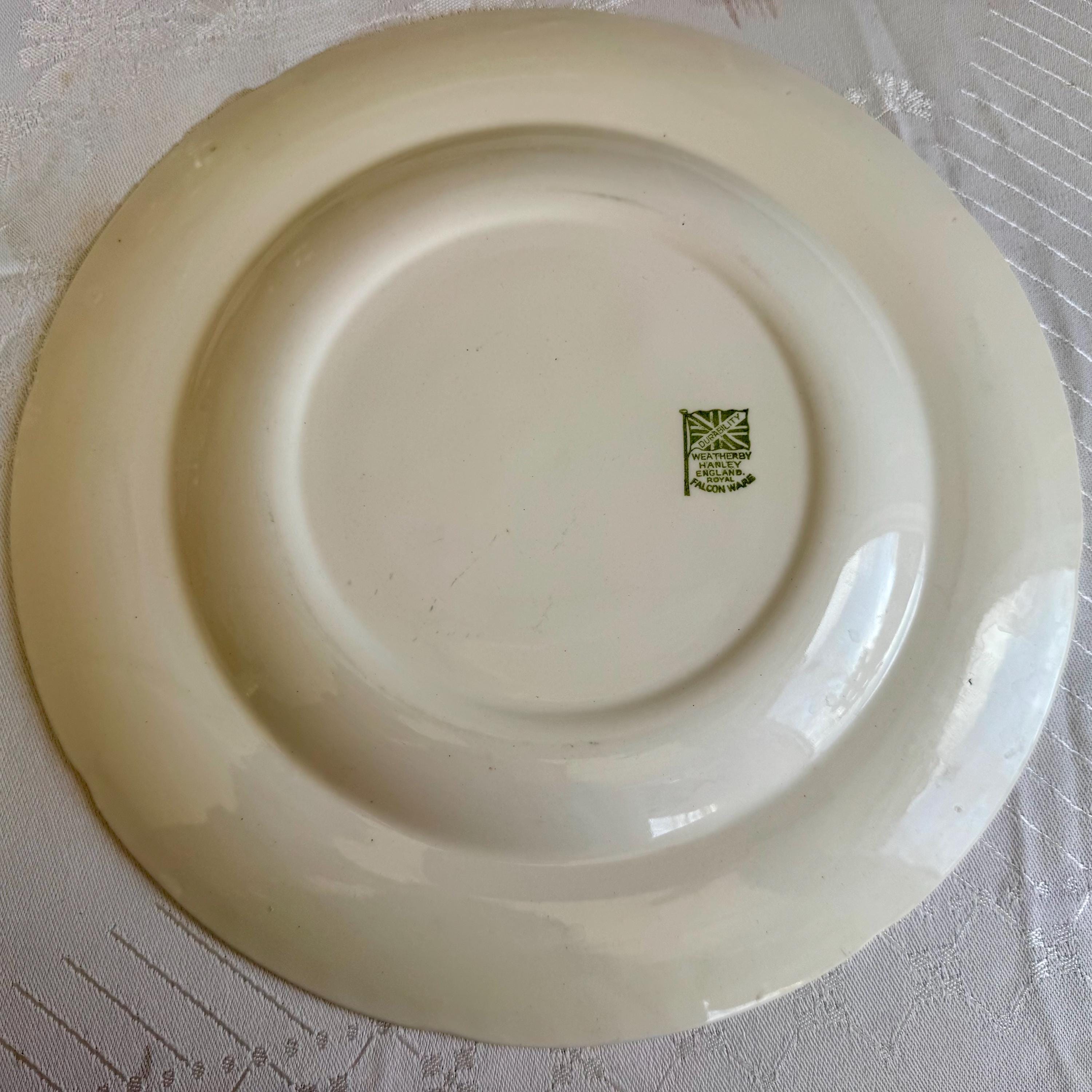 Vintage Royal Falcon Ware Weatherby Hanley England Floral Dinner Size Plate