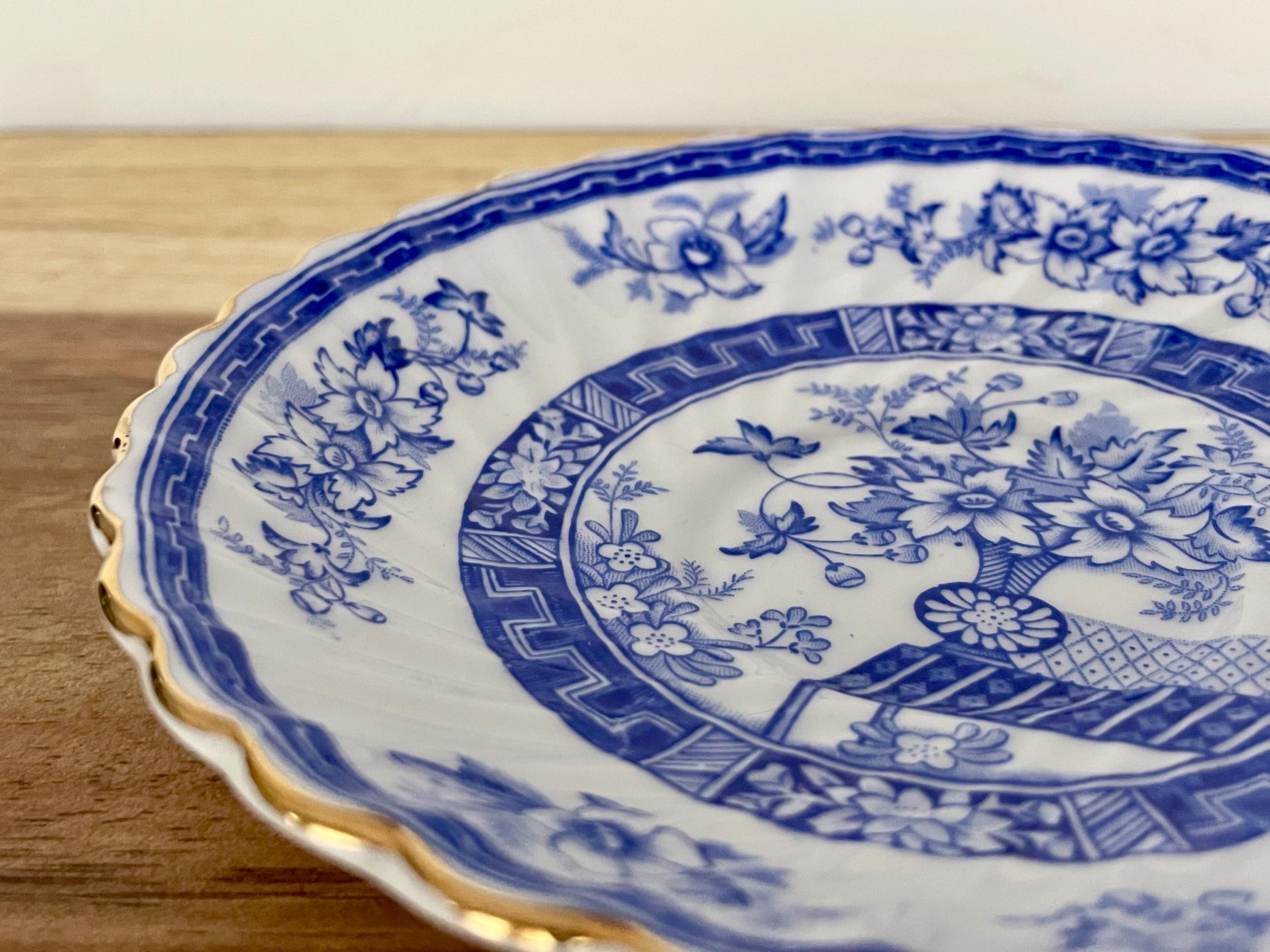 Vintage Gladstone Bone China Cup & Saucer – “Blue Rhapsody” – England