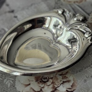 Vintage Viking Plate Silverplate Wedding Rings Heart-Shaped Trinket Dish – Made in Canada image 6