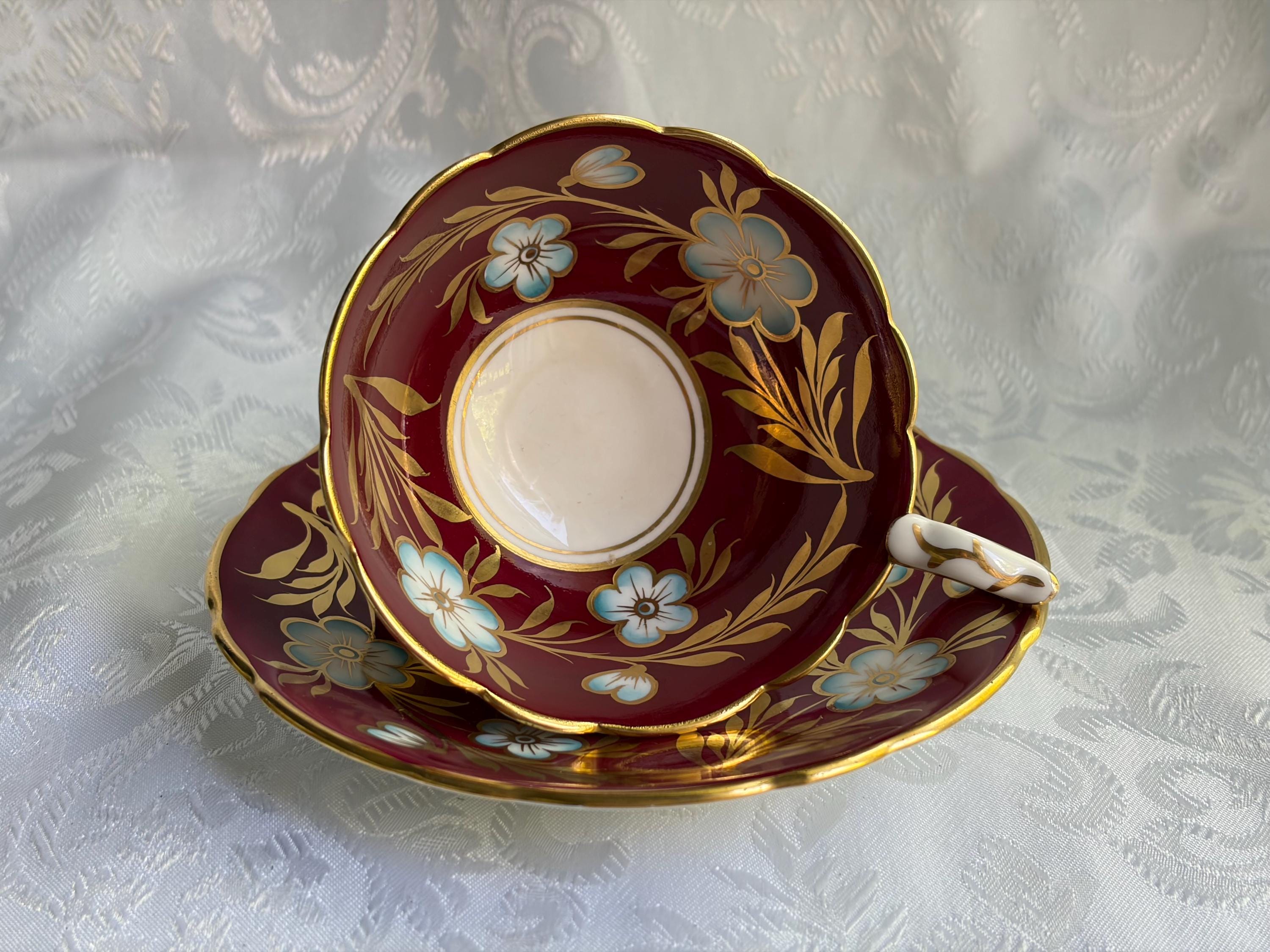 Royal Stafford Bone China Teacup & Saucer Set — Pattern 8506
