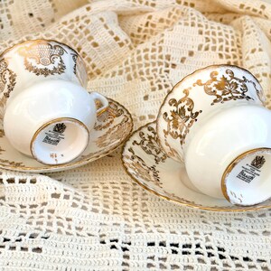 Vintage Paragon Fine Bone China Teacup Saucer Set – Gold England Tea Service image 4