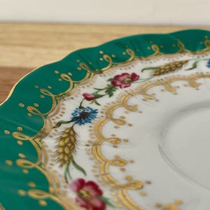 Vintage England Fine Bone China Cup and Saucer: Floral Gold Trim image 2