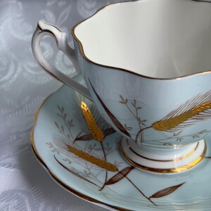 Queen Anne Fine Bone China Teacup Saucer – Wheat Pattern, Made England bild 10