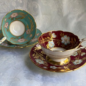 Royal Stafford Bone China Teacup & Saucer Set — Pattern 8506 image 3