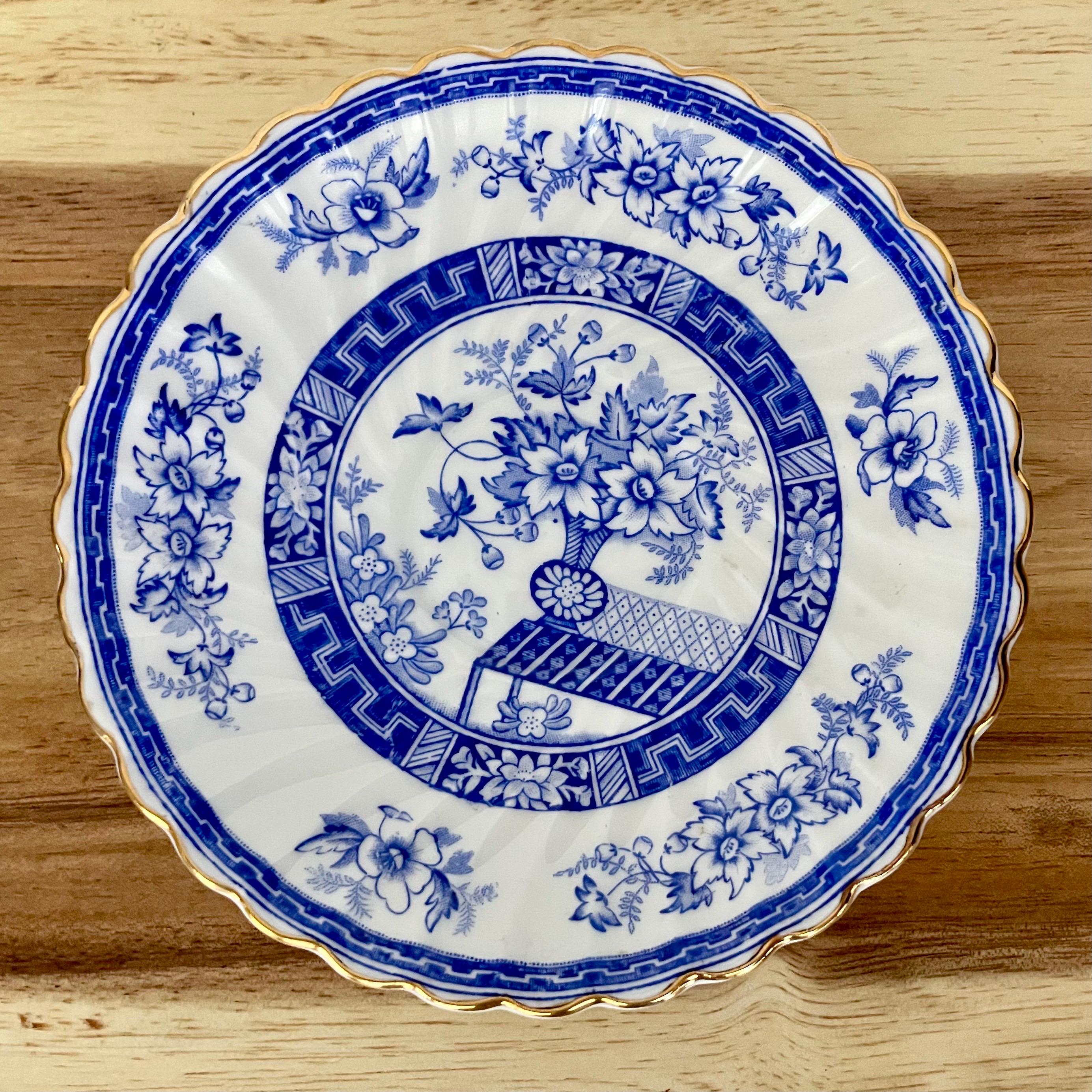 Vintage Gladstone Bone China Cup & Saucer – “Blue Rhapsody” – England