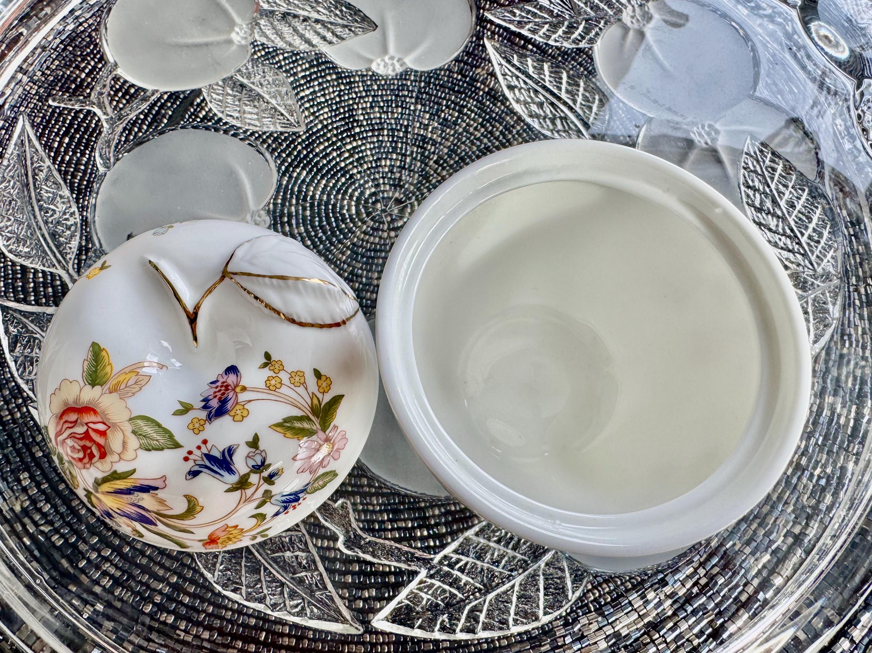 Aynsley Cottage Garden Apple Trinket Dish – Fine Bone China, Made in England