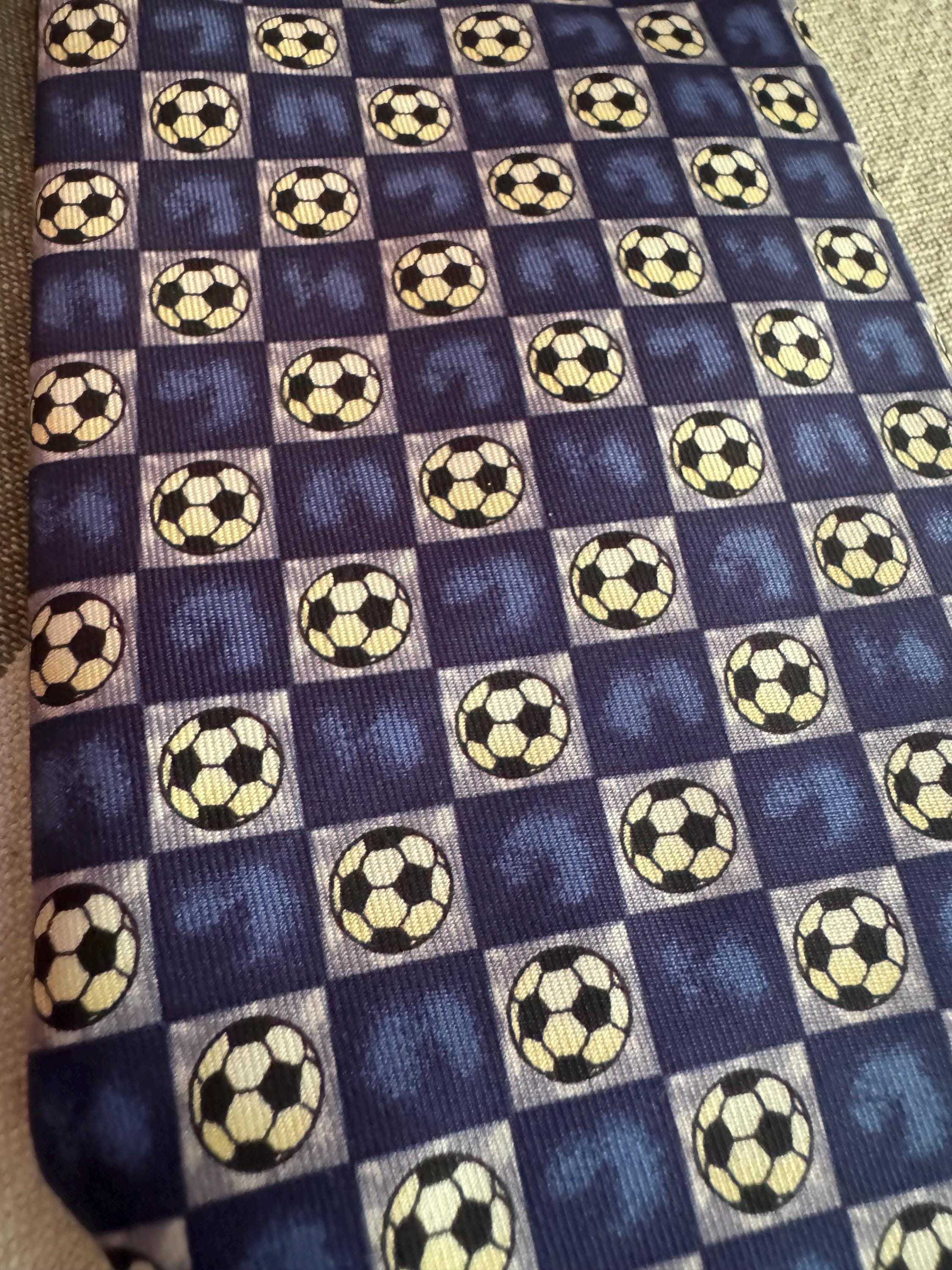 Vintage Pure Silk Soccer Ball Tie – Marks & Spencer UK Football Soccer Necktie