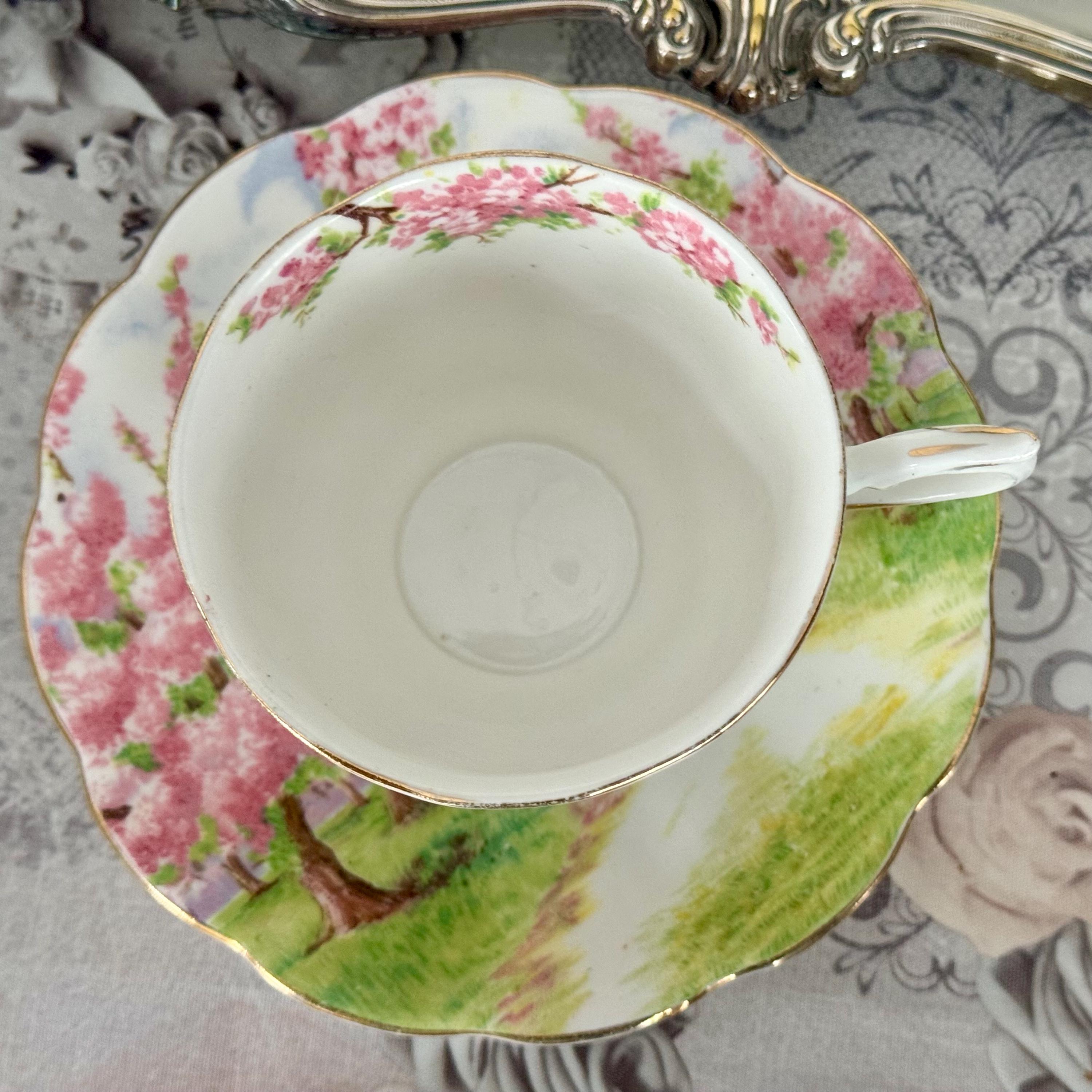 Vintage Royal Albert Teacup & Saucer: Blossom Time Bone China, Made in England