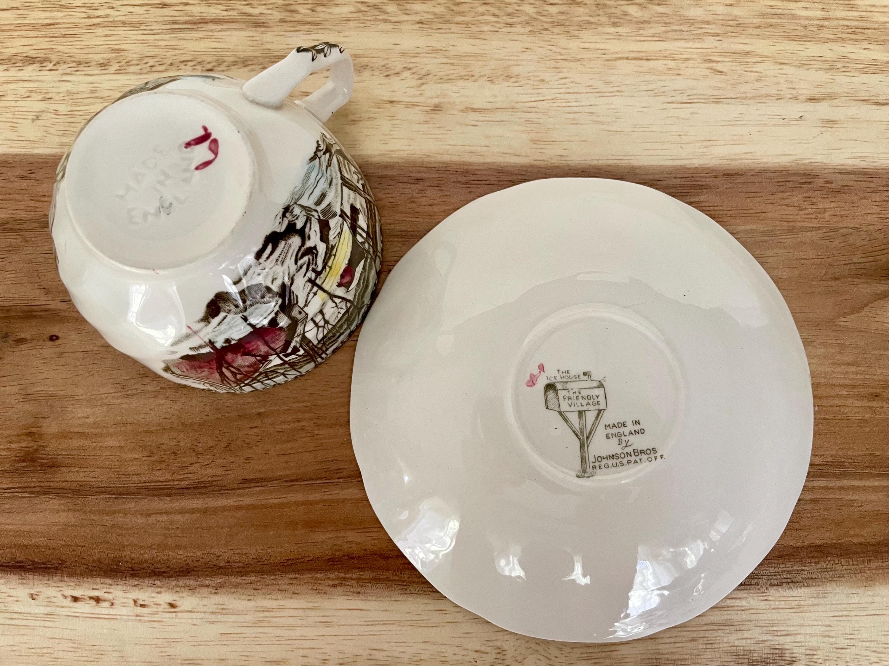 Johnson Bros “The Friendly Village – The Ice House” Cup & Saucer – Made in England