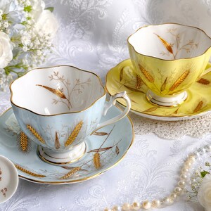 Queen Anne Fine Bone China Teacup Saucer – Wheat Pattern, Made England bild 19