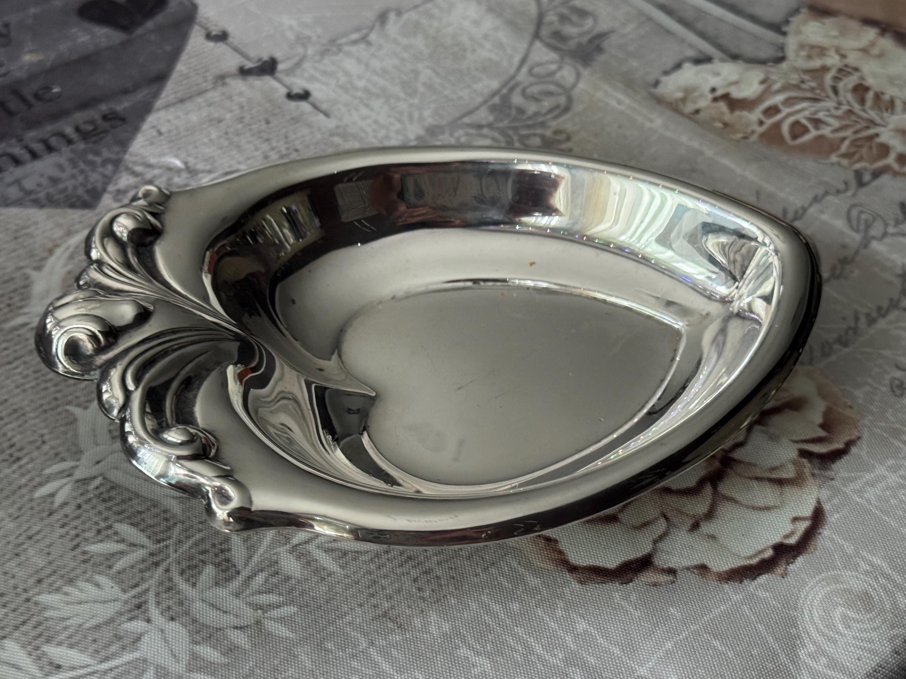Vintage Viking Plate Silverplate Wedding Rings Heart-Shaped Trinket Dish – Made in Canada