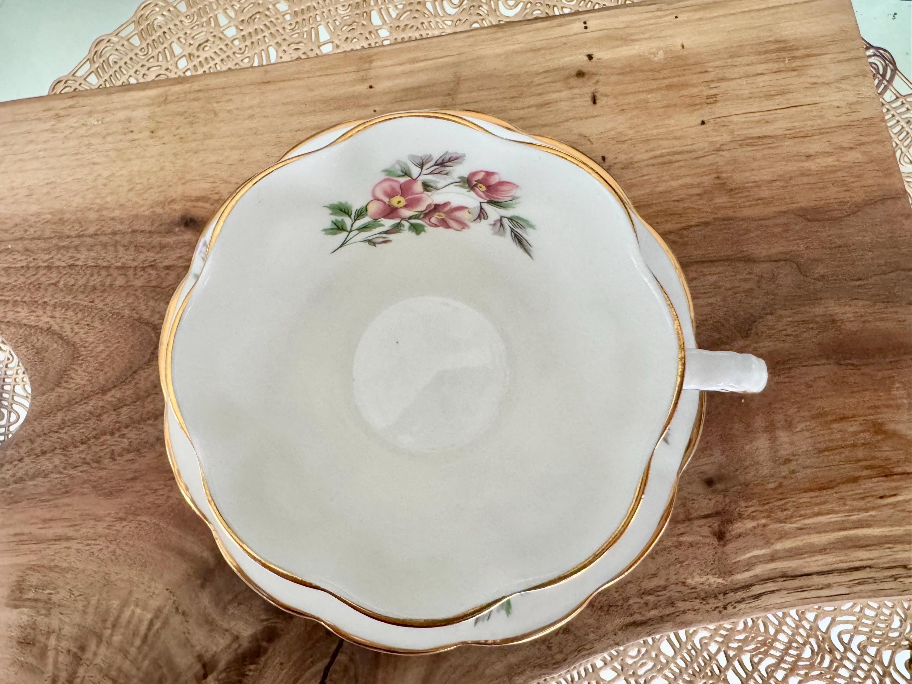 Vintage Stratford Fine Bone China Cup & Saucer - Made in England